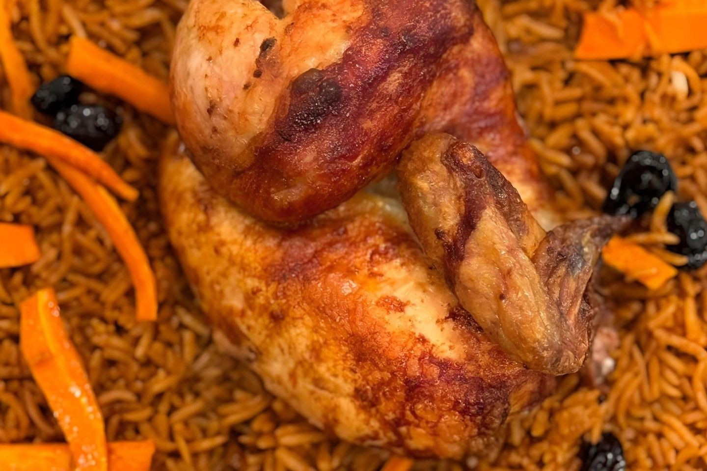 نص حبه شواية مع أرز بخاري