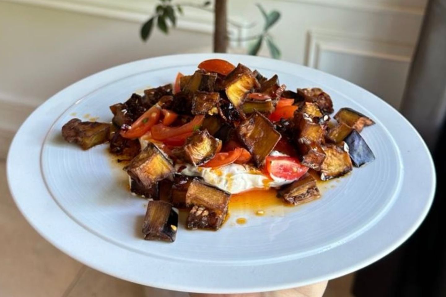 Labnah Eggplant Crispy Chili Oil