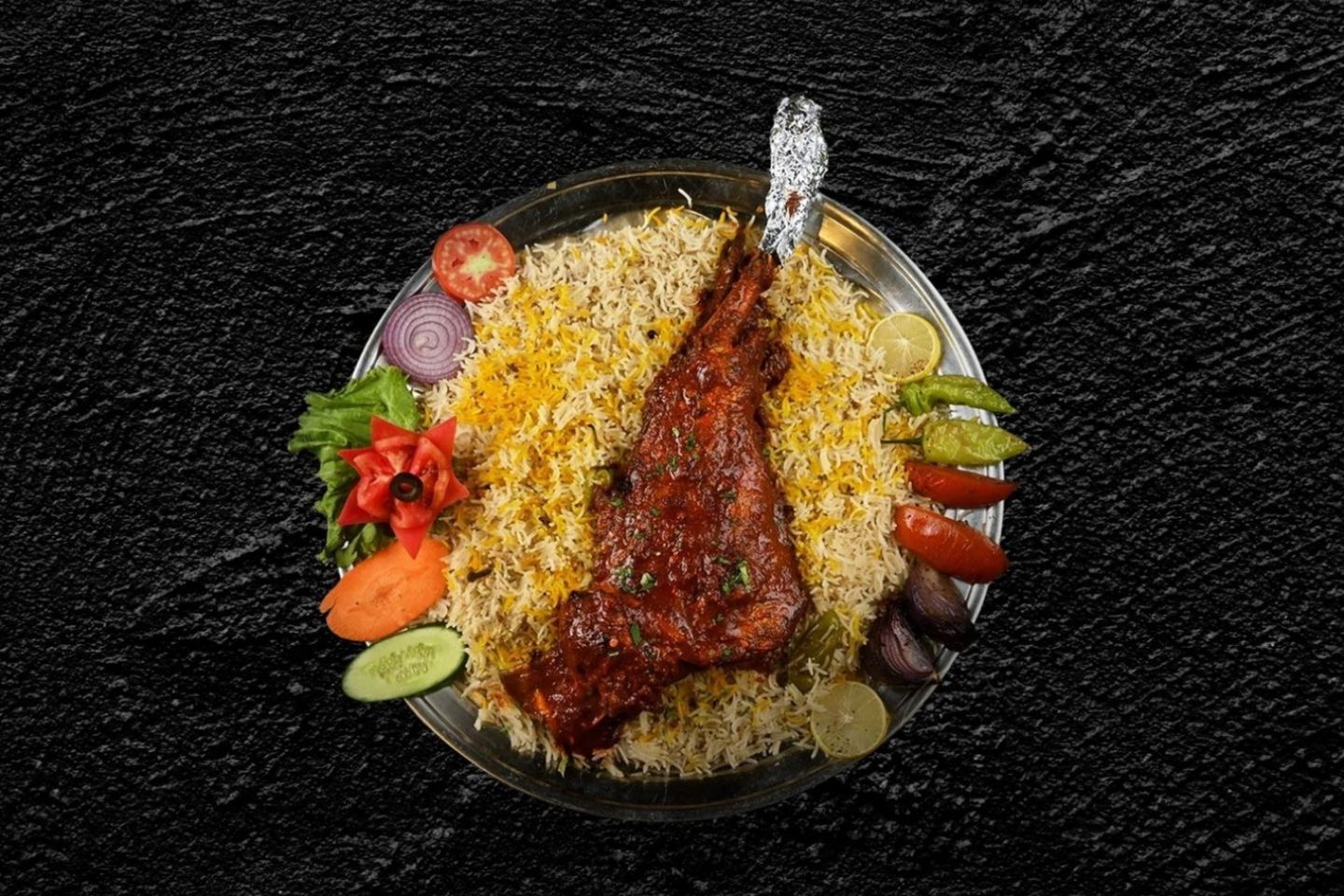 طبق أرز كتف الضأن