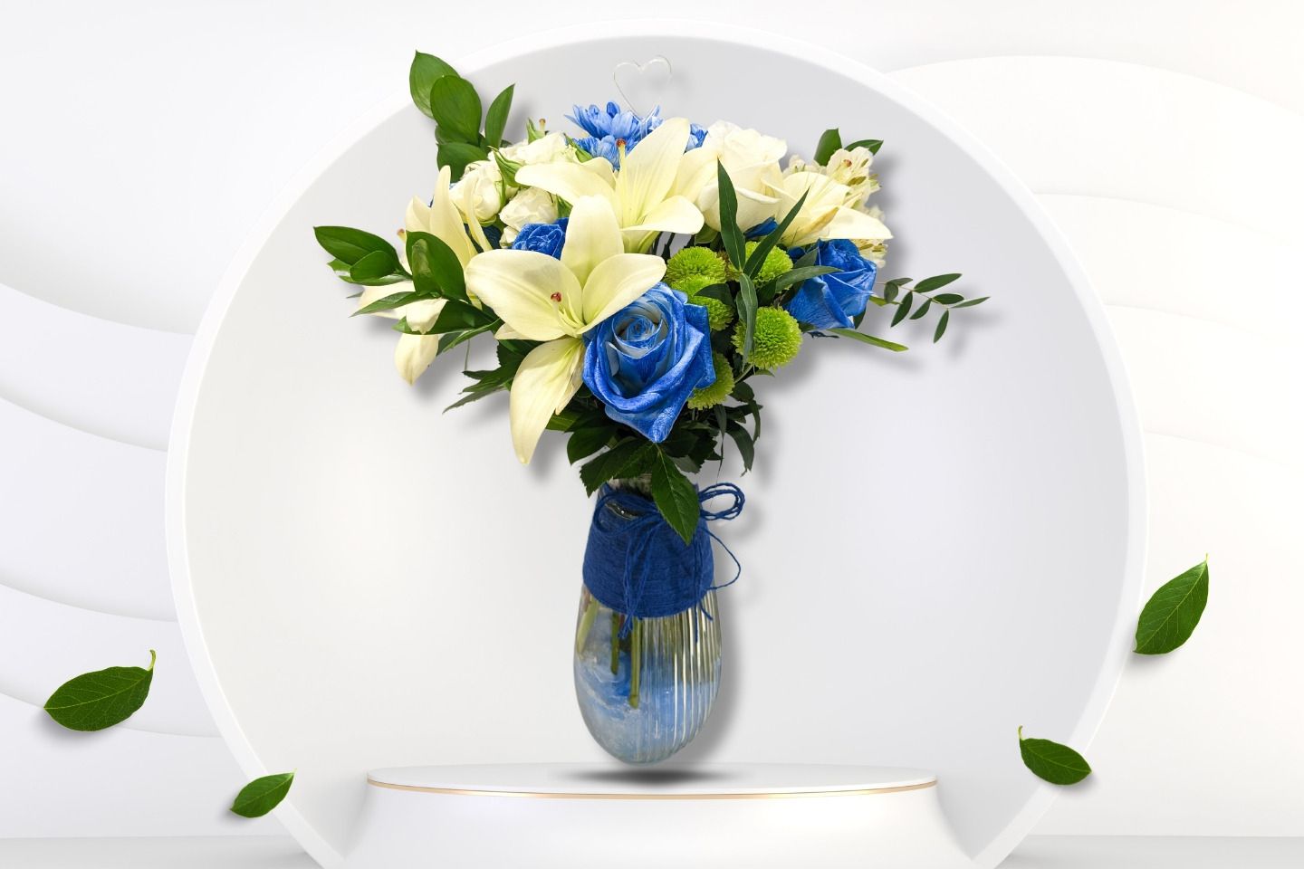 Elegantly Blue Vase For The Night