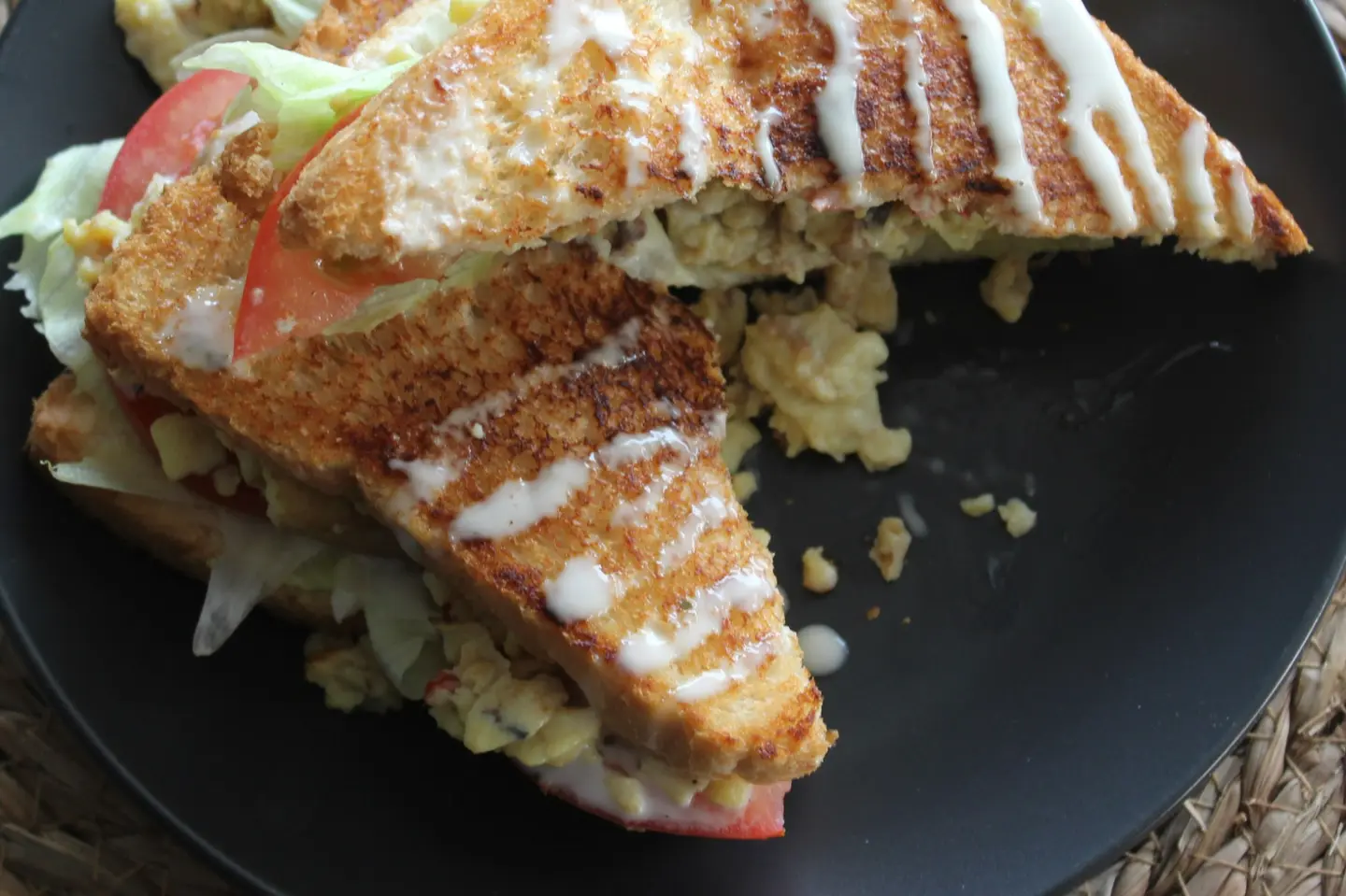 Scramble Sandwich In Brioche Bread