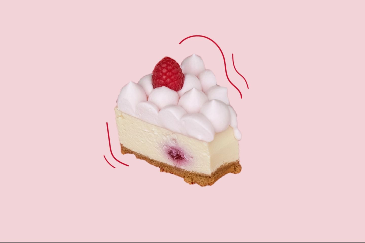 Rasbery Cheescake Slice