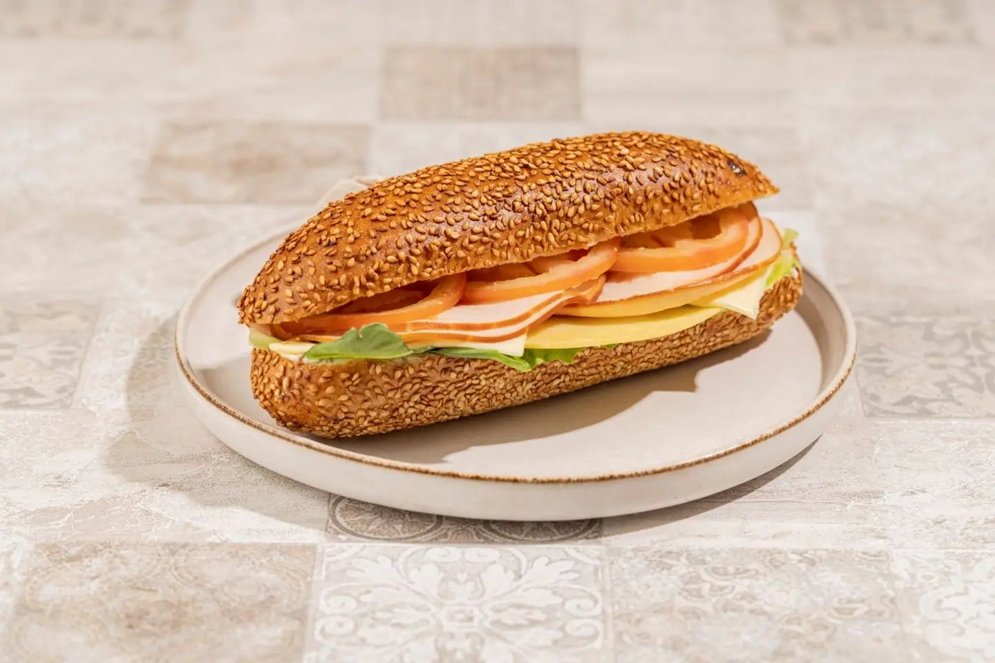 Turkey Sandwich With Three Cheese