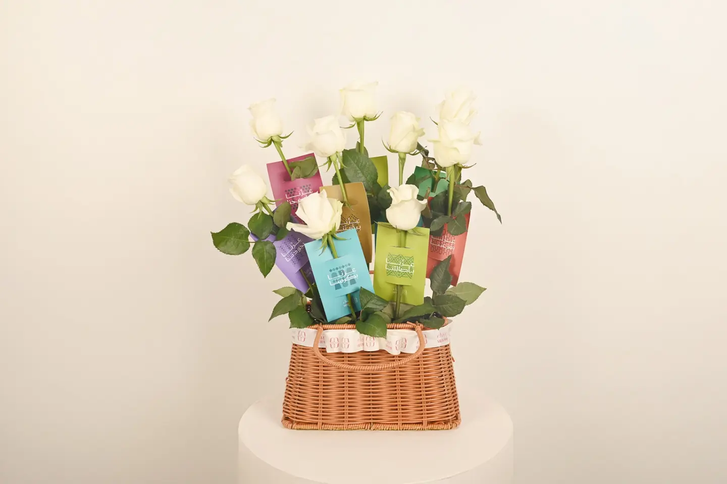 Basket Roses With Card National Day