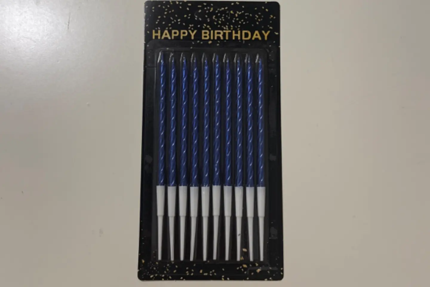 شموع الميلاد المستقيمة زرقاء