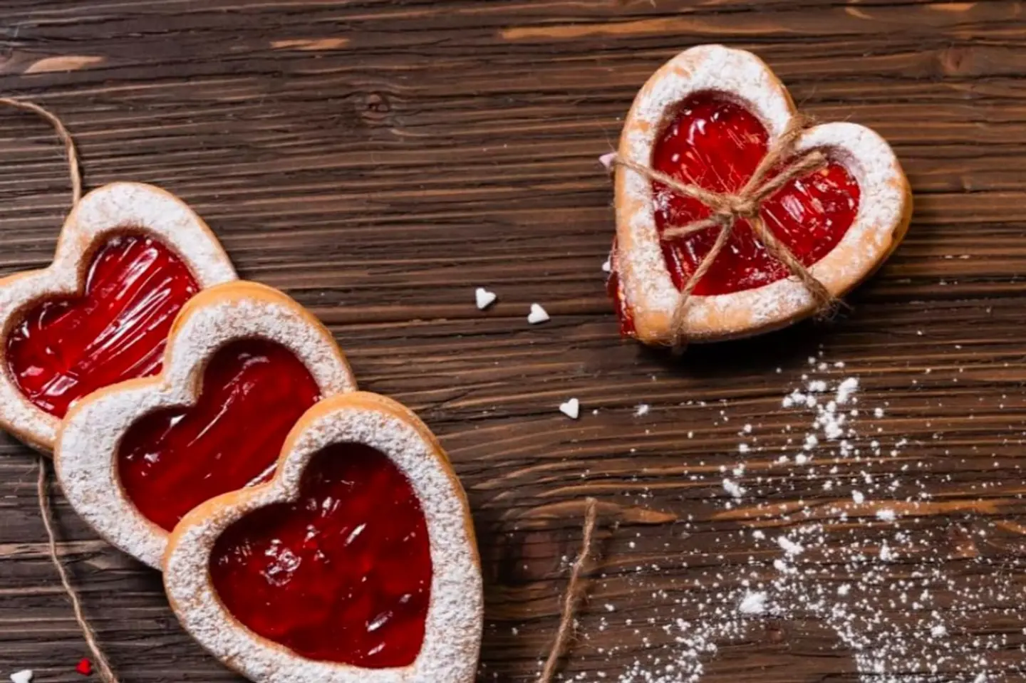 Strawberry Jam Heart Sables