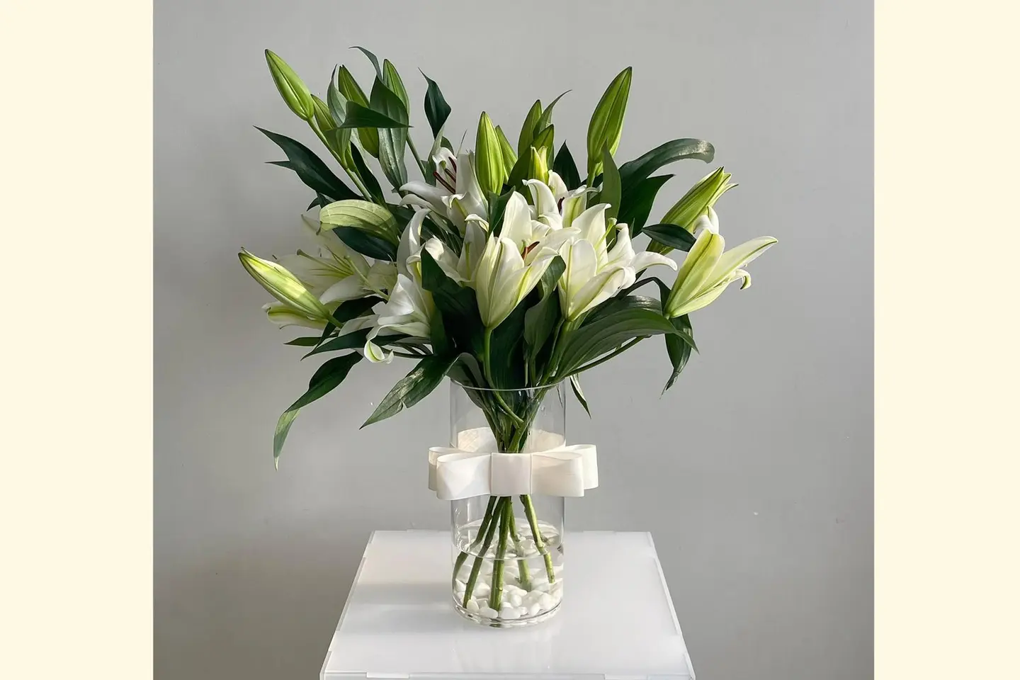 White Casablanca Vase