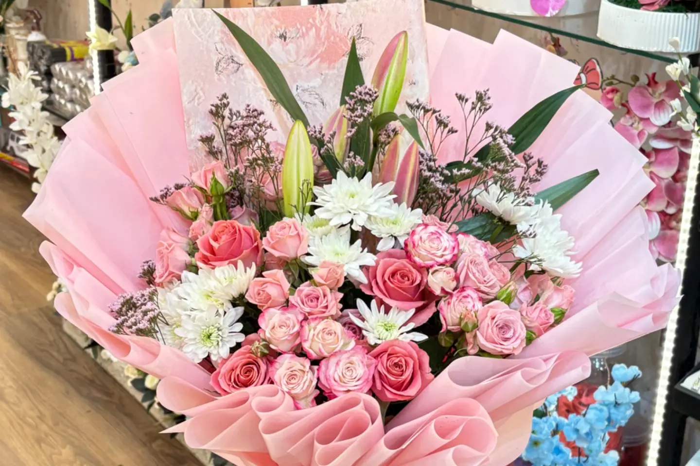 باقه ورد طبيعي ورد وردي