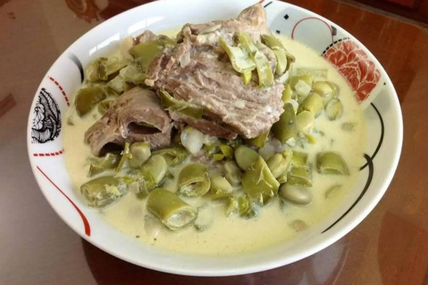 Green Beans With Milk And Rice