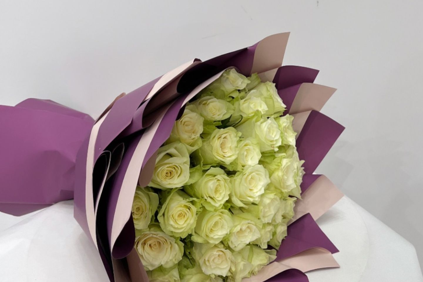 باقة روز ابيض