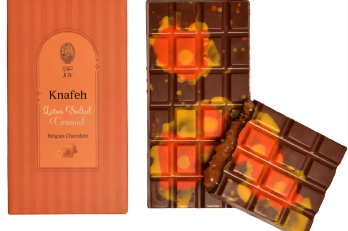 Knafeh Lotus Salted Caramel Chocolate Bar