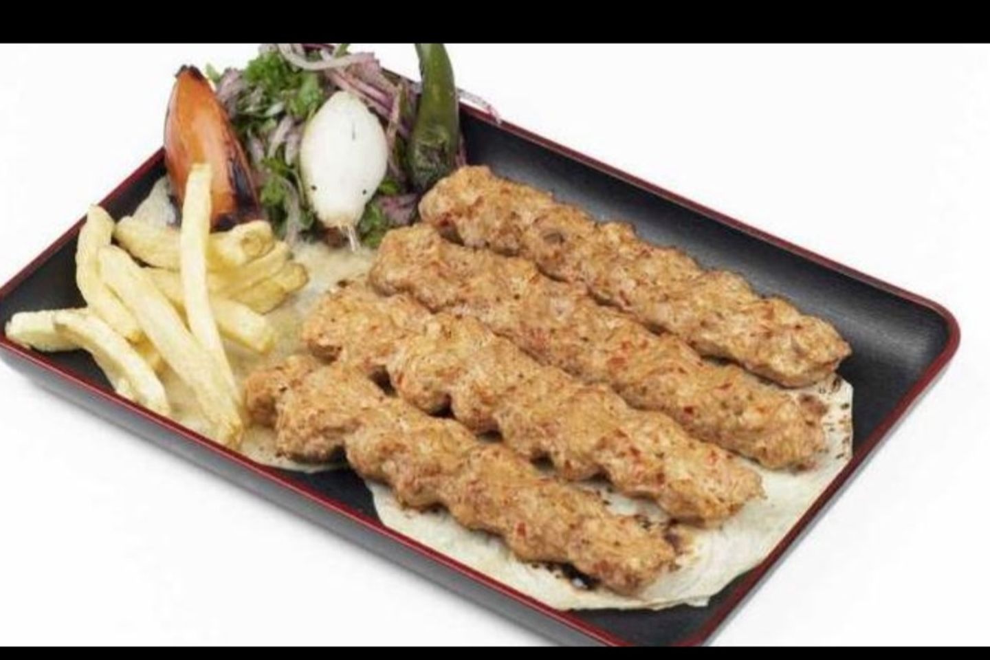 Chicken Kebab Plate With Four Skewers