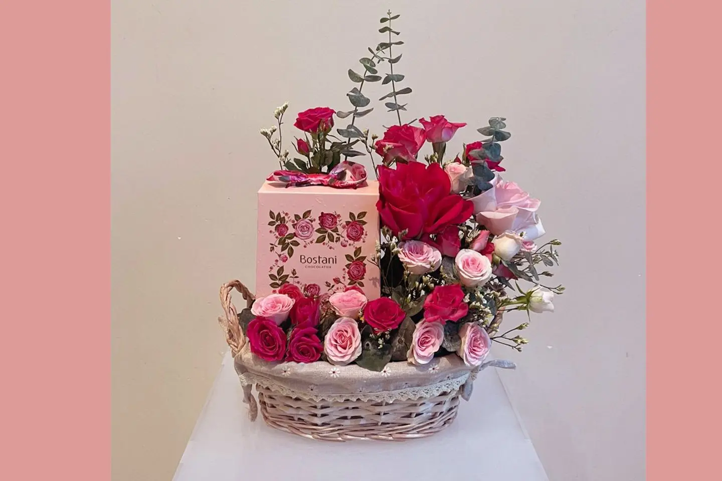 A Soft Rose Basket With A Rose Gardener