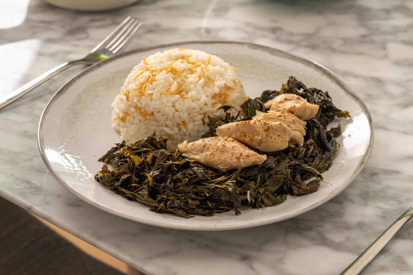 Mouloukhiye & Rice