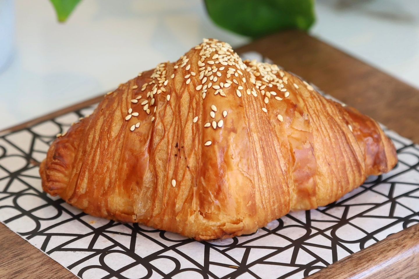 Sesame Croissant With Cream Cheese