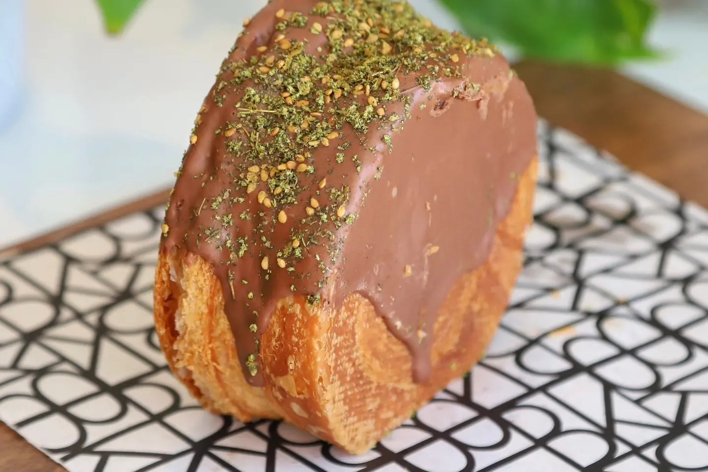 Croissant Roll With Chocolate And Thyme
