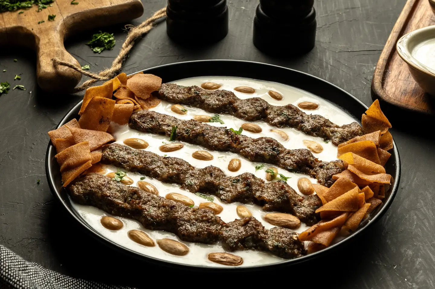كباب لحم باللبن والوز