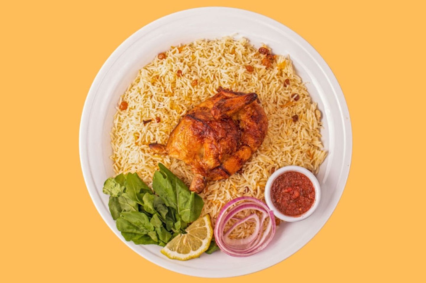 وجبة نص دجاجة شواية