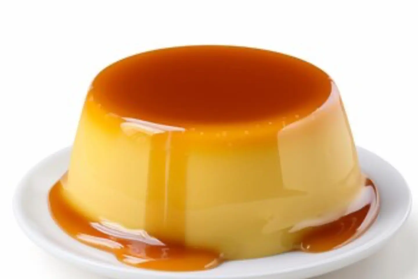 Crème Caramel With Chocolate Cake