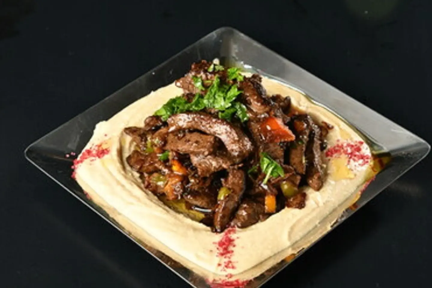 طبق حمص بالكبدة - صغير