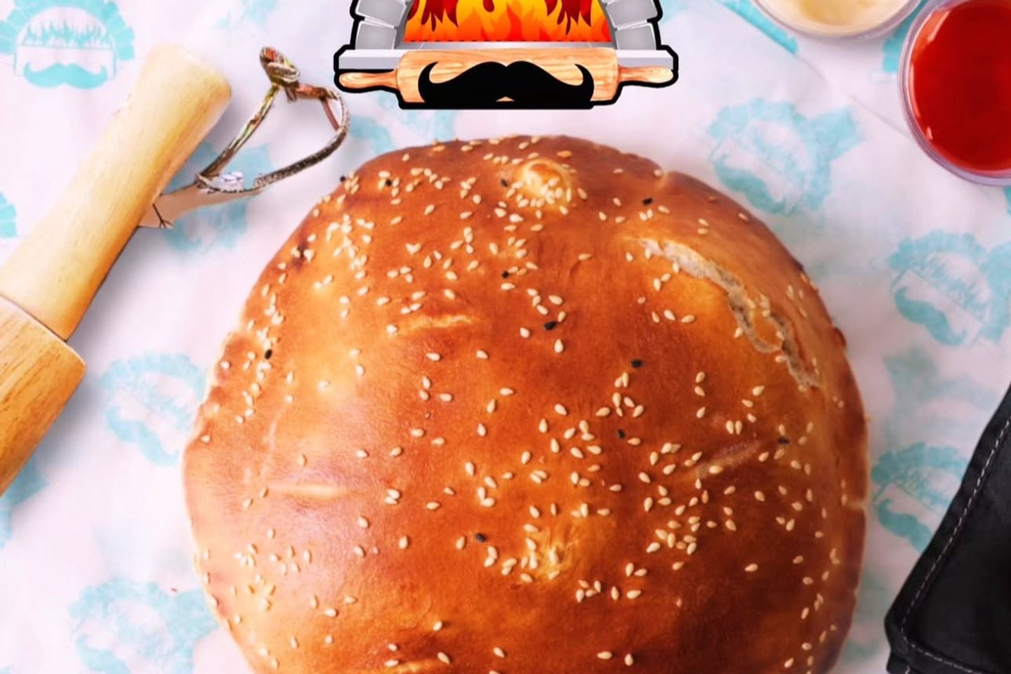 فطيرة دبل برجر دجاج