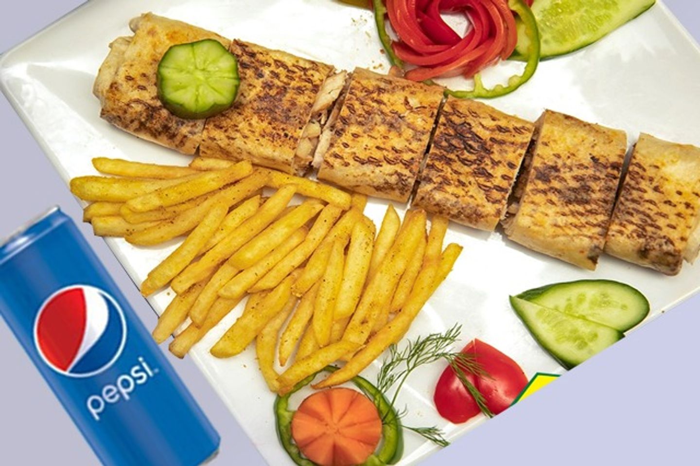وجبة شاورما خبز كريب