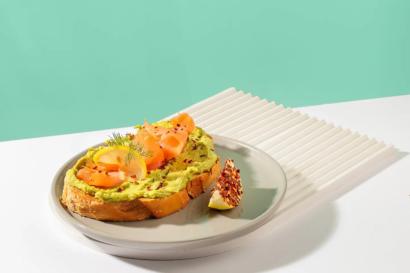 Smoked Salmon Bruschetta With Mashed Avocado