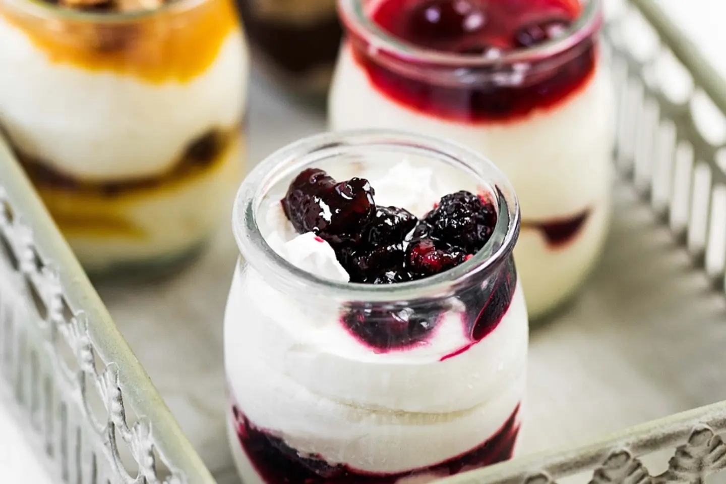 Small Cup Of Vanilla Semifredo With Berries