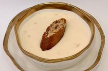 شوربة الكريمة مع الدجاج بالذرة