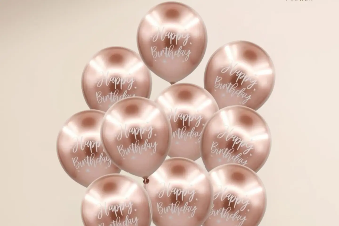 Birthday Ballon Set Rose Gold