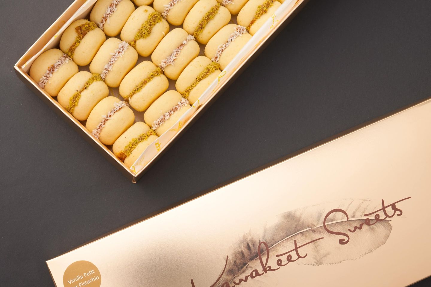 Vanilla Petti Four Pistachio & Coconut