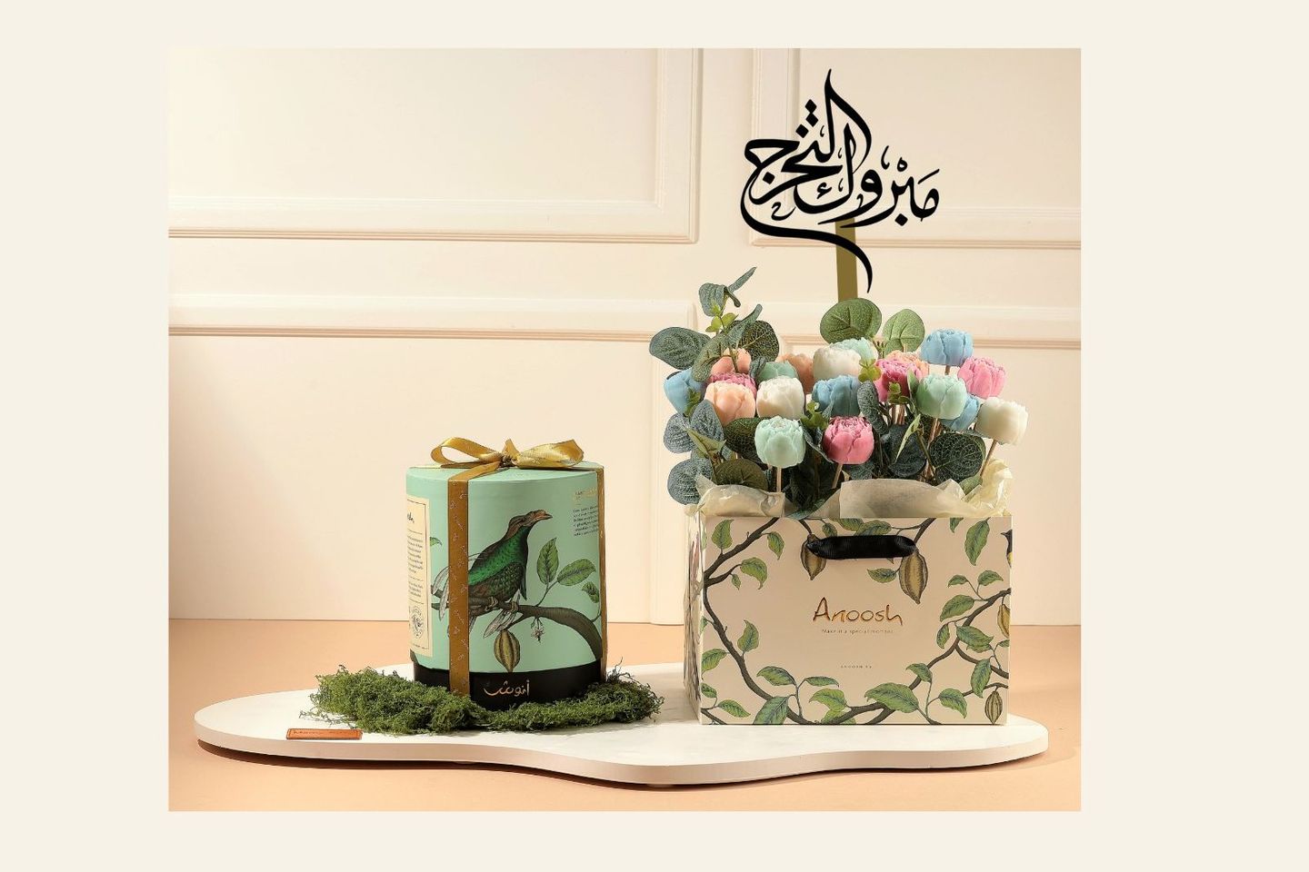 A Gift For The Graduation Of Wax Roses With Wafer Anoush