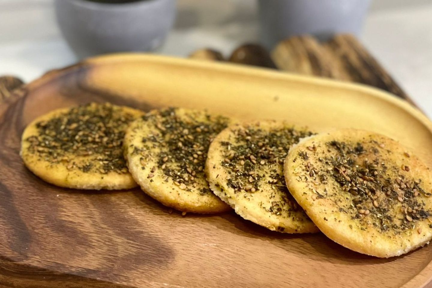 مناقيش زعتر كيتو ۲قطع