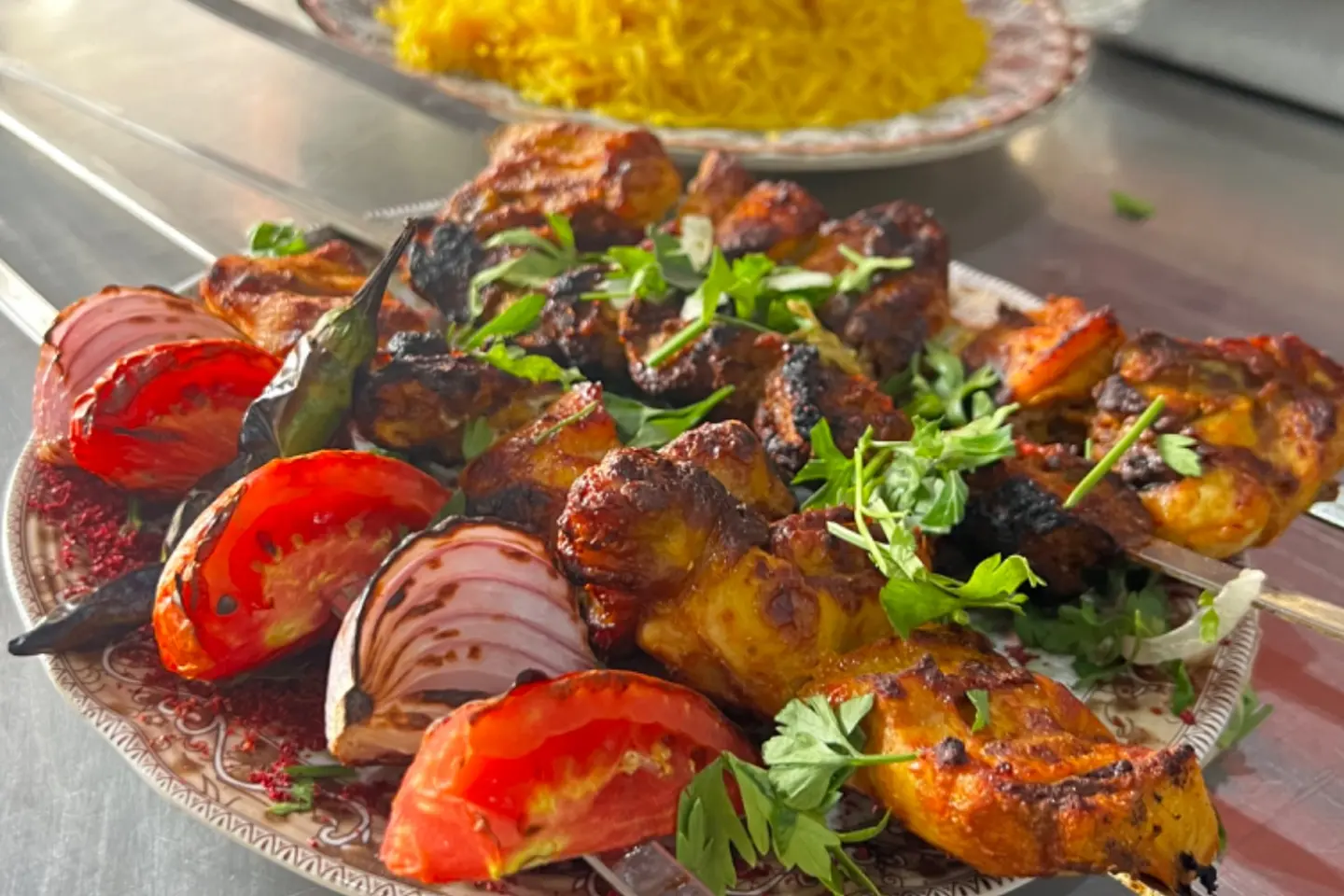 أوصال كباب دجاج - بدون الأرز