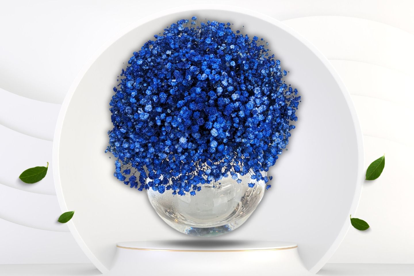Blue Gypsophila Flower Vase