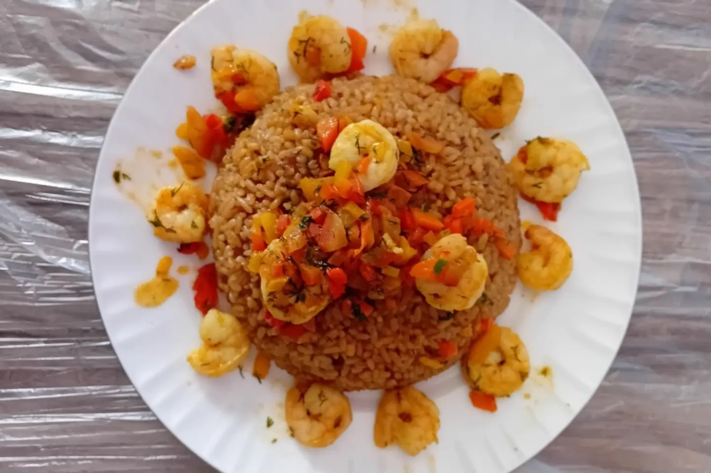 أرز صيادية بالروبيان