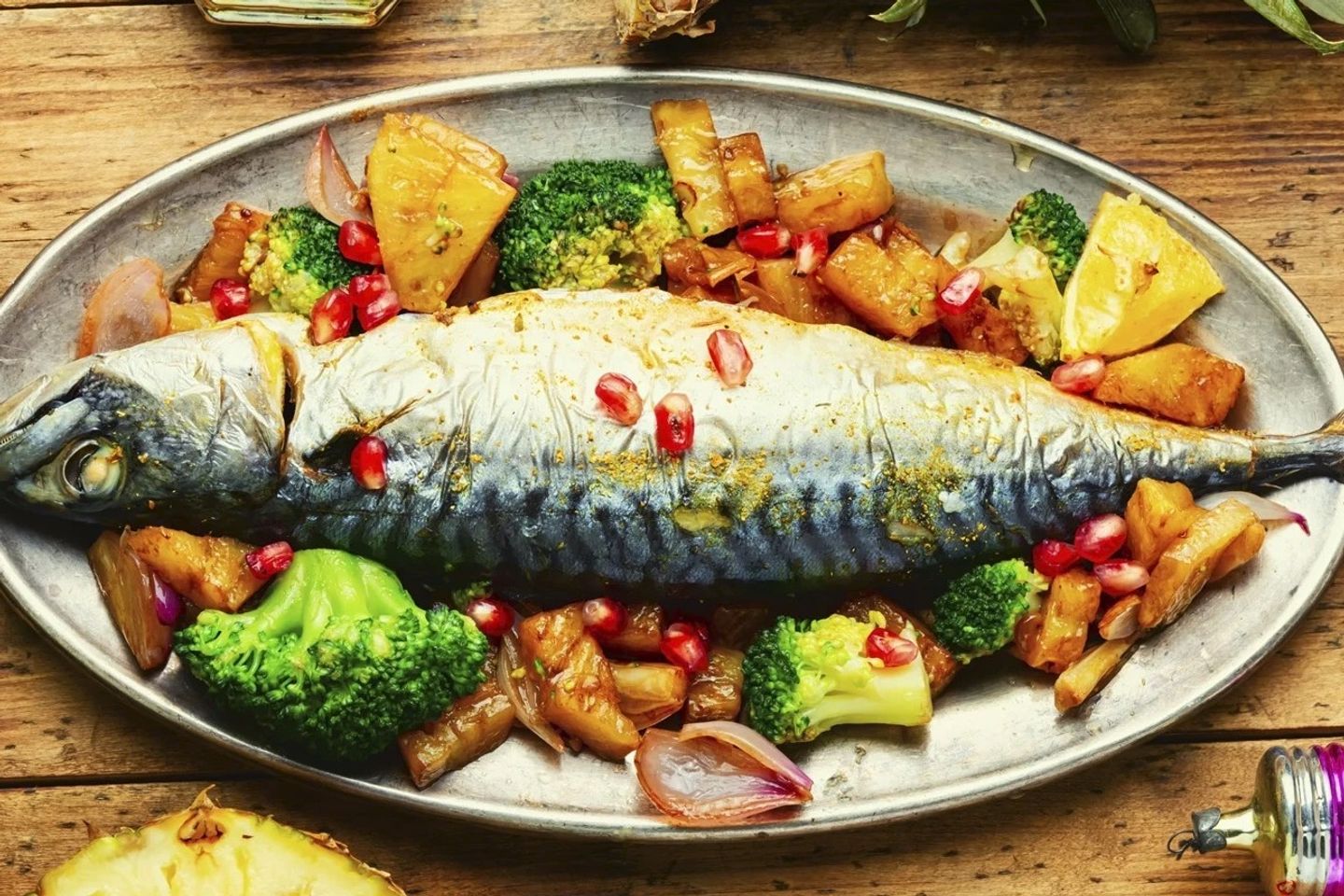 Mackerel With Rice/Salad/Tahini