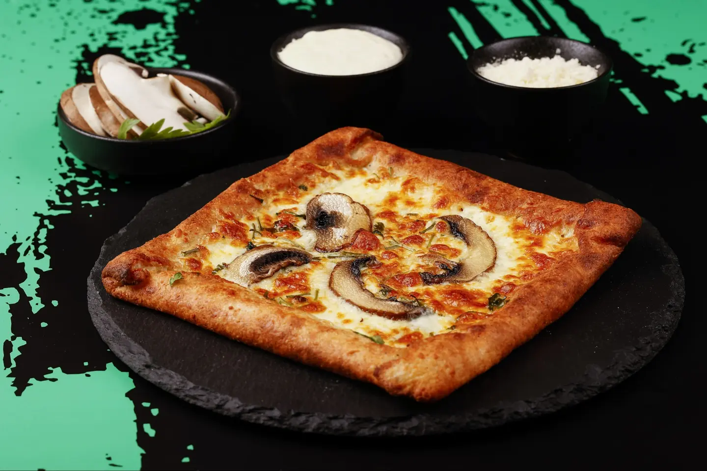 بيتزا فطر- كيتو وخالية من الغلوتين