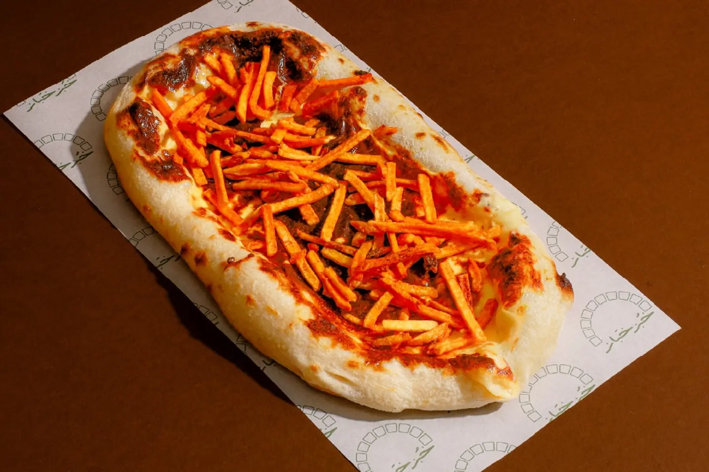 Spread Cheese With Chips Flat Bread