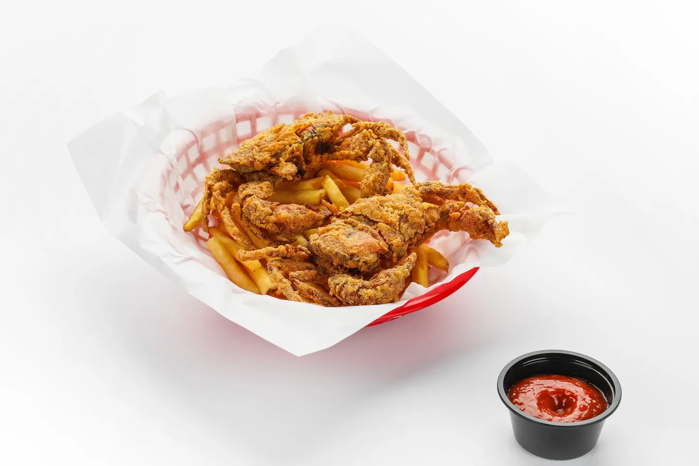 Fried Crab Basket With Fries