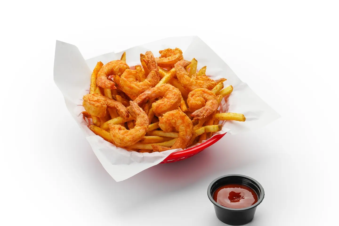 Fried Shrimp Basket With Fries