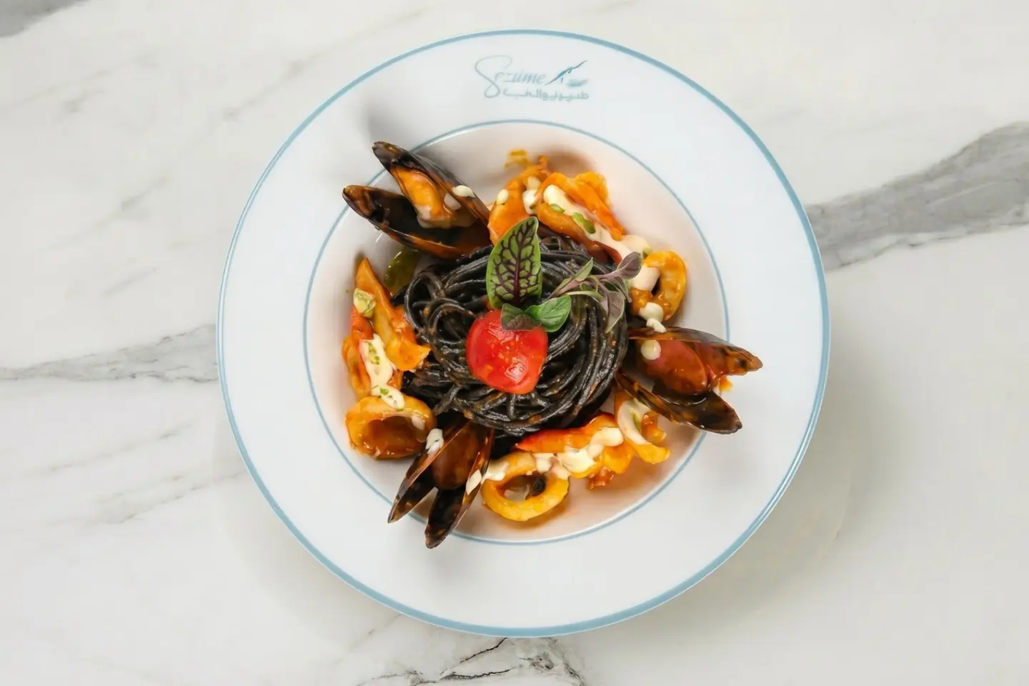 Black Spaghetti With Sea Food