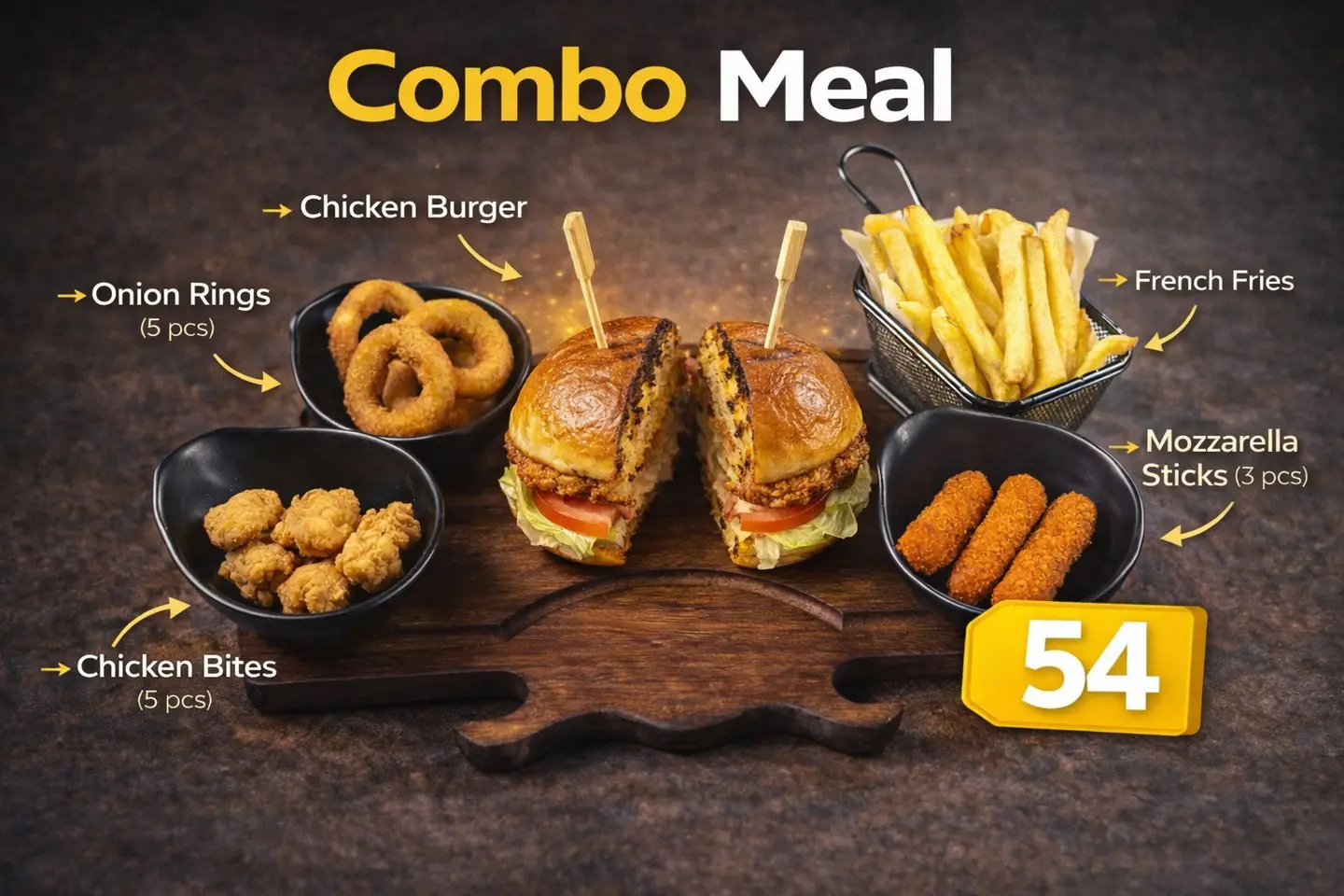 King Chicken Burger Combo