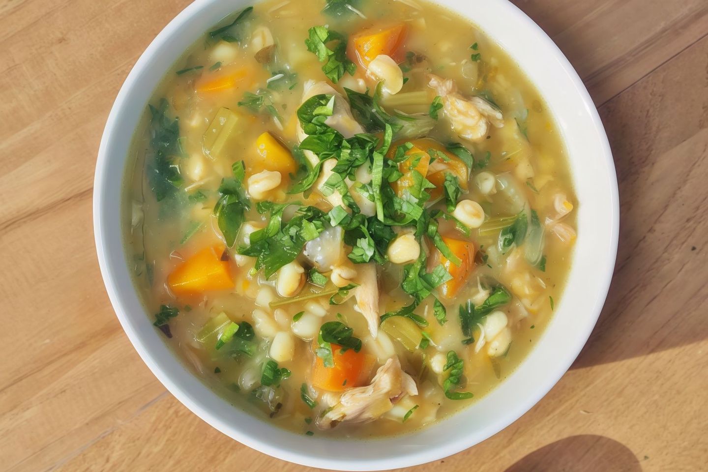 شوربة خضار الدجاج