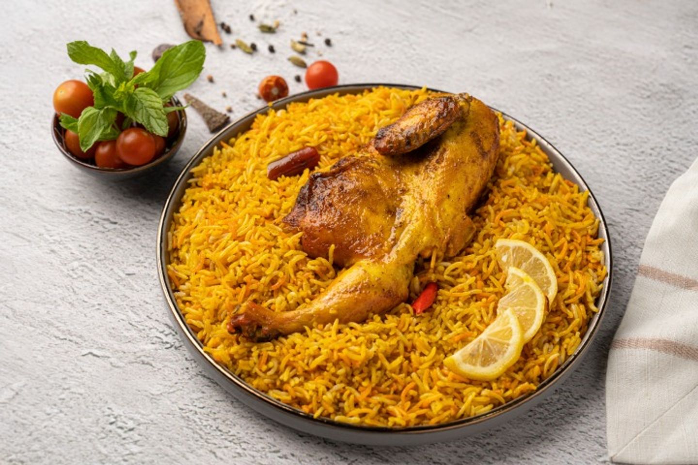 دجاج مندي مع الارز - حبة كاملة