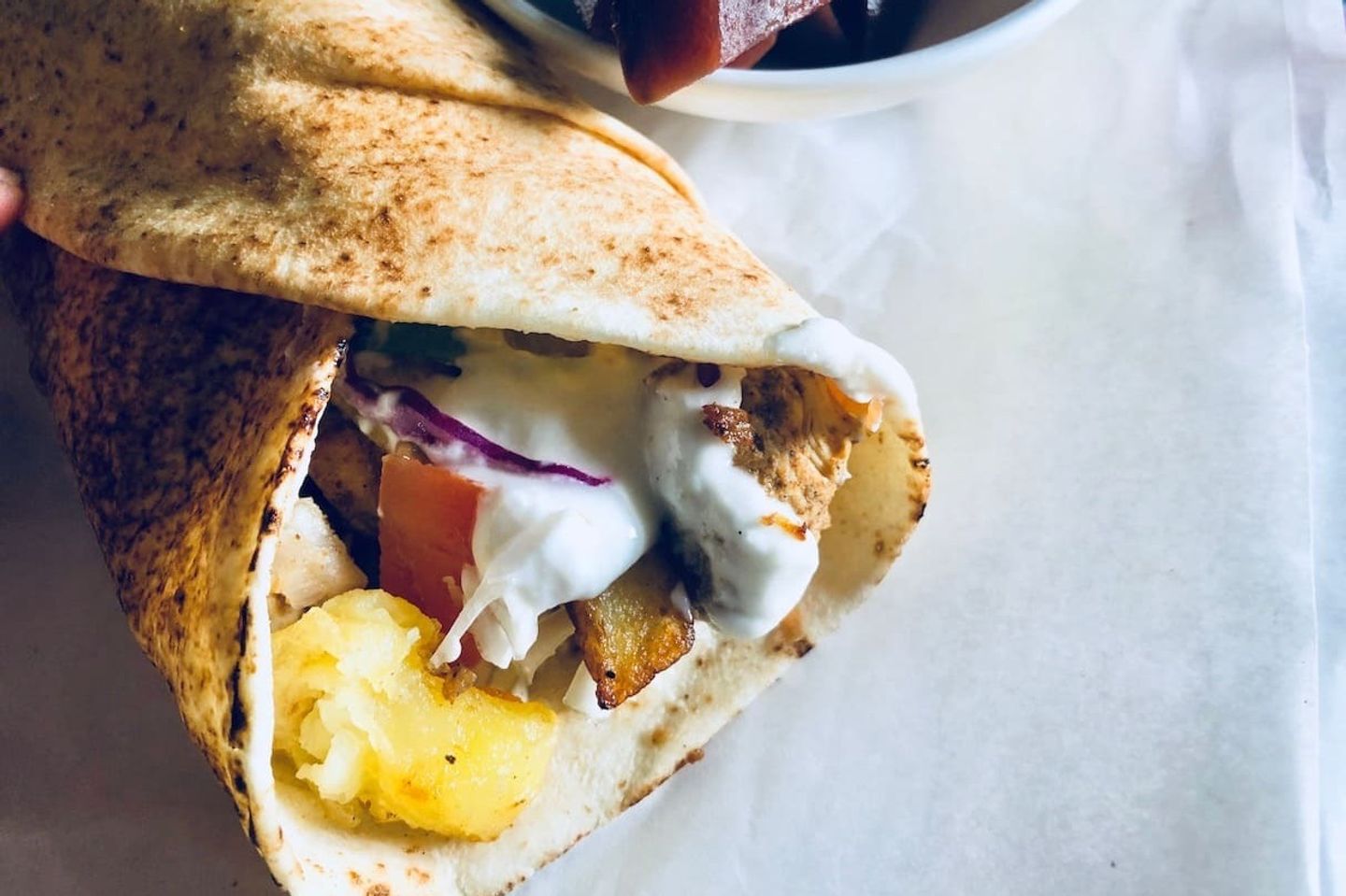 شاورما دجاج صغيرة