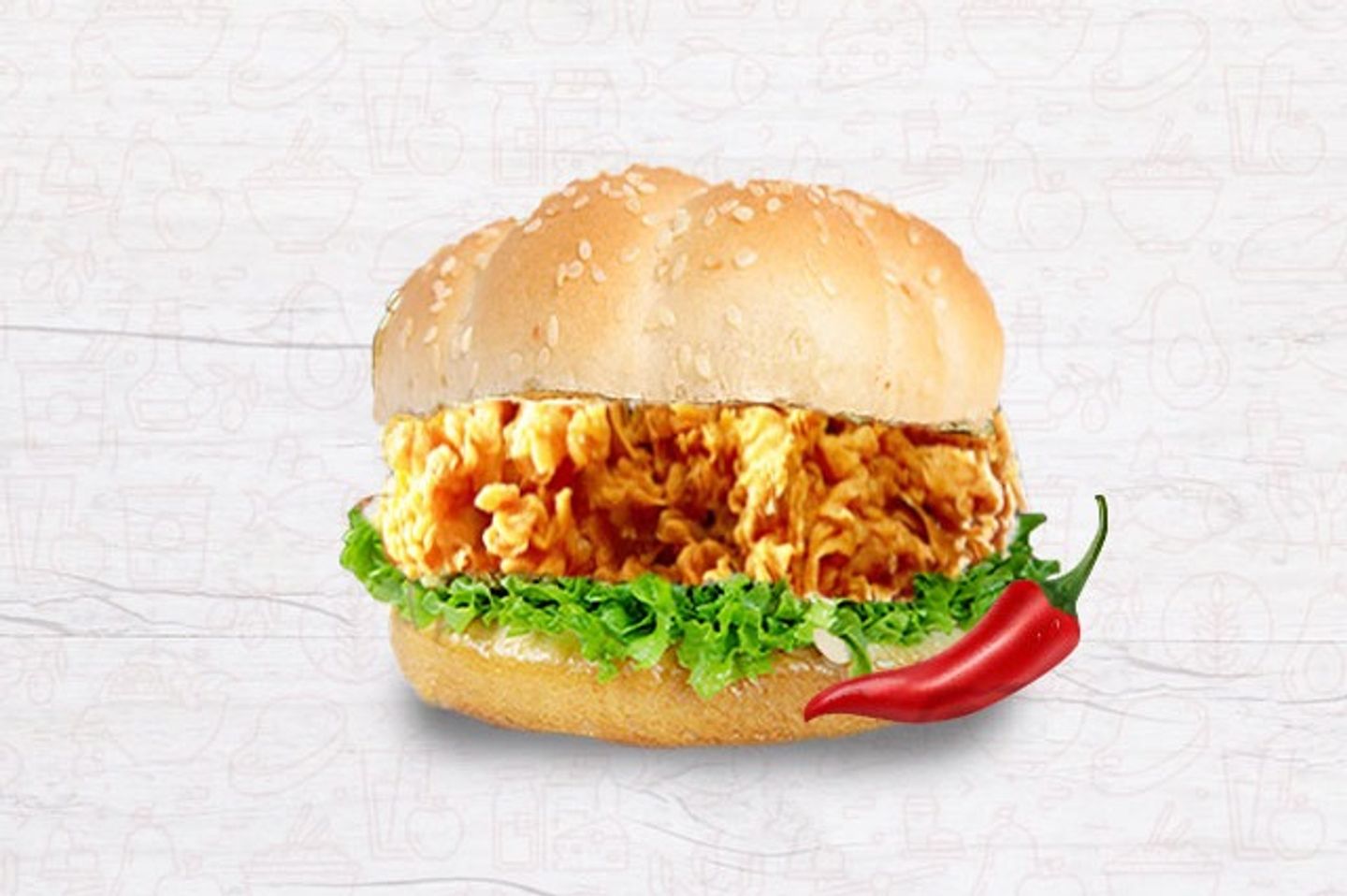 برجر مدخن دجاج حار -   meal