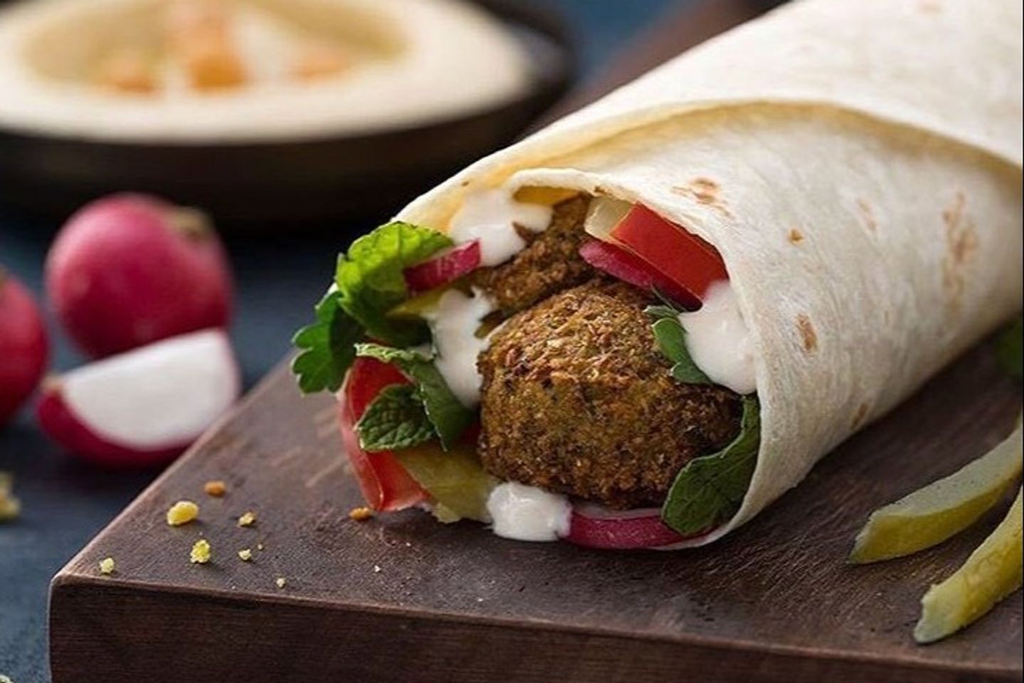 فلافل بالخبز الصاج