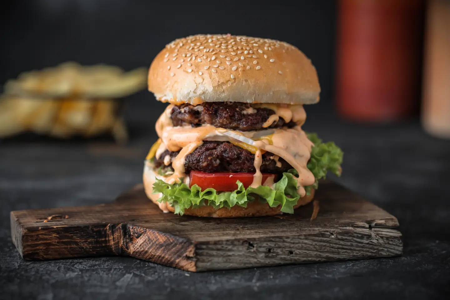 Double Hashe Burger