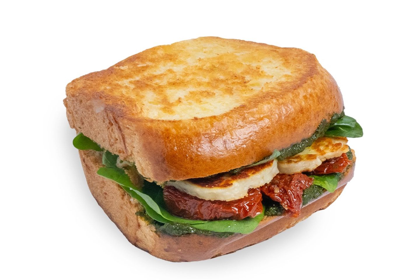 Halloumi Grilled Pesto Brioche